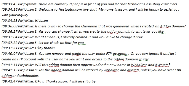 Hostgator Chat Hostgator Chat